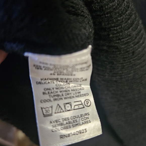 LOFT Black Sweater with Star Embellishments - Picture 3 of 3